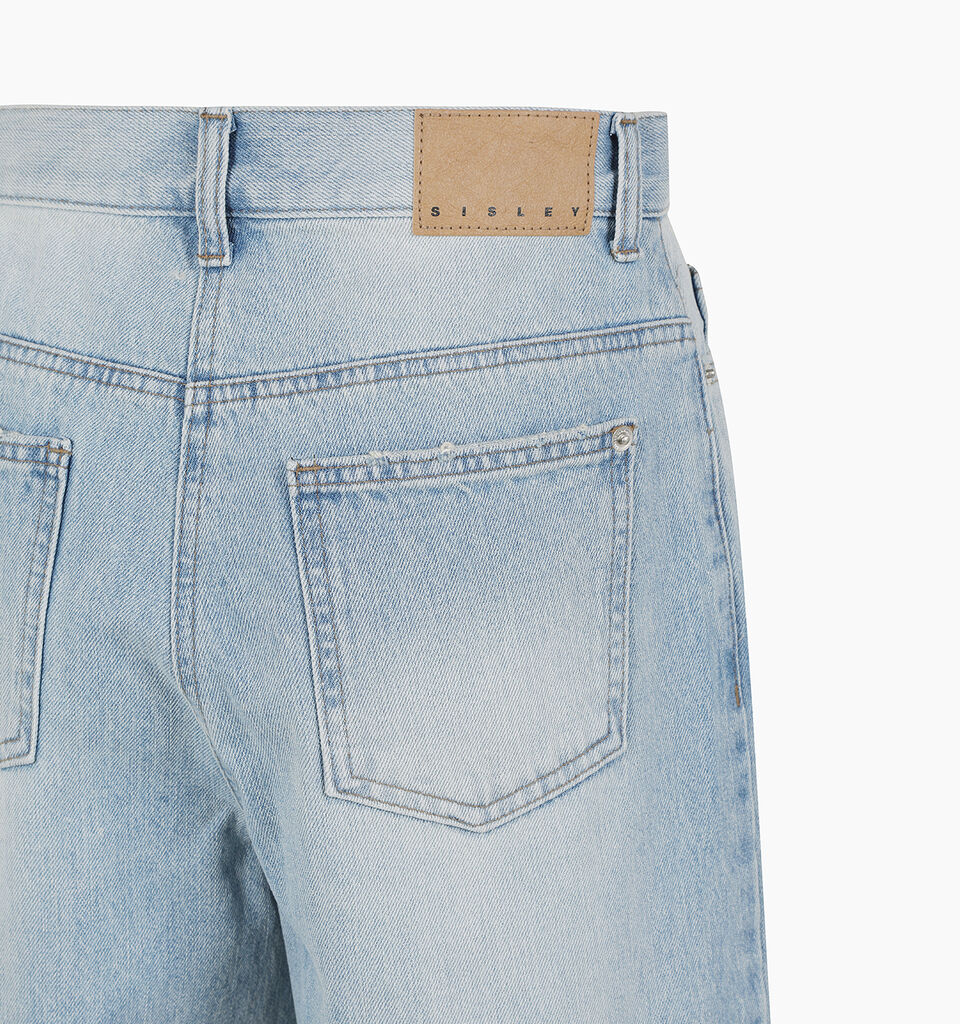 Light color jeans - sisley k wide jeans - Light Blue | Sisley K image number 4